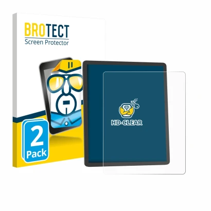 Parte frontale di una confezione del prodotto con il logo del marchio BROTECT. Accanto è raffigurato il dispositivo Amazon Kin