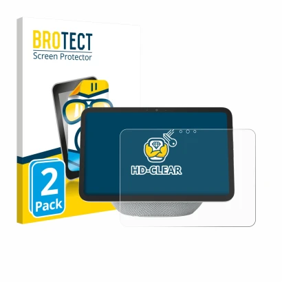 Parte frontale di una confezione del prodotto con il logo del marchio BROTECT. Accanto è raffigurato il dispositivo Amazon Ech