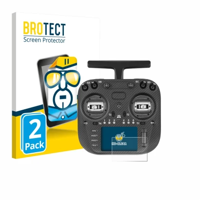Parte frontale di una confezione del prodotto con il logo del marchio BROTECT. Accanto è raffigurato il dispositivo Radiomaste