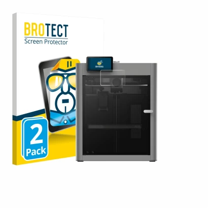 Parte frontale di una confezione del prodotto con il logo del marchio BROTECT. Accanto è raffigurato il dispositivo Bambu Lab 