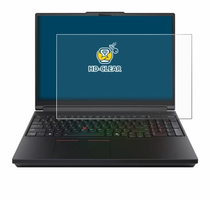 Immagine del dispositivo Lenovo ThinkPad P16 Gen 3 con un'ampia varietà di protezioni per lo schermo.