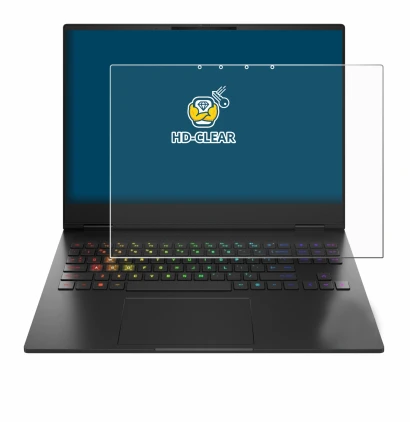 Immagine del dispositivo HP Omen Transcend 16-u1000nl con un'ampia varietà di protezioni per lo schermo.
