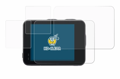 Immagine del dispositivo Akaso Brave 7 con un'ampia varietà di protezioni per lo schermo.