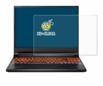 Immagine del dispositivo Acer Nitro V 16 con un'ampia varietà di protezioni per lo schermo.
