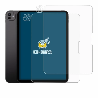 Immagine del dispositivo Apple iPad Pro 11" 2025 (Fronte+Fotocamera) con un'ampia varietà di protezioni per lo schermo.