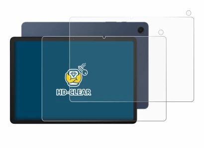 Immagine del dispositivo Samsung Galaxy Tab A9 Plus (Fronte+Fotocamera) con un'ampia varietà di protezioni per lo schermo.