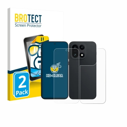 Parte frontale di una confezione del prodotto con il logo del marchio BROTECT. Accanto è raffigurato il dispositivo OnePlus 15