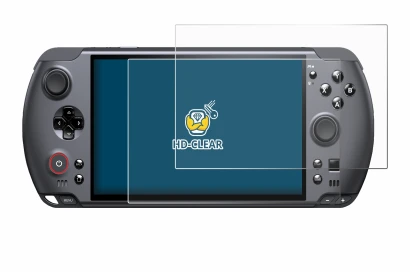 Immagine del dispositivo GPD Win 5 con un'ampia varietà di protezioni per lo schermo.