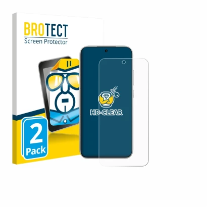 Parte frontale di una confezione del prodotto con il logo del marchio BROTECT. Accanto è raffigurato il dispositivo Xiaomi Poc