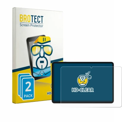 Parte frontale di una confezione del prodotto con il logo del marchio BROTECT. Accanto è raffigurato il dispositivo Doogee Tab