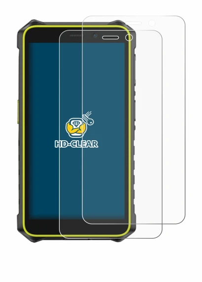 Immagine del dispositivo Ulefone RugKing 2 Pro con un'ampia varietà di protezioni per lo schermo.