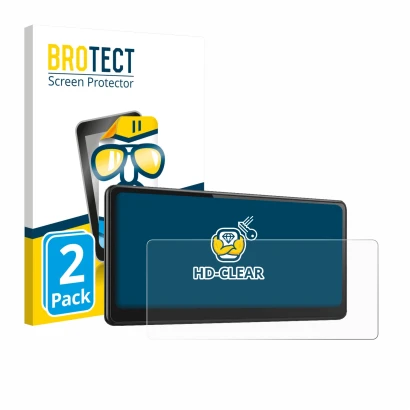 Parte frontale di una confezione del prodotto con il logo del marchio BROTECT. Accanto è raffigurato il dispositivo CarpodGo T