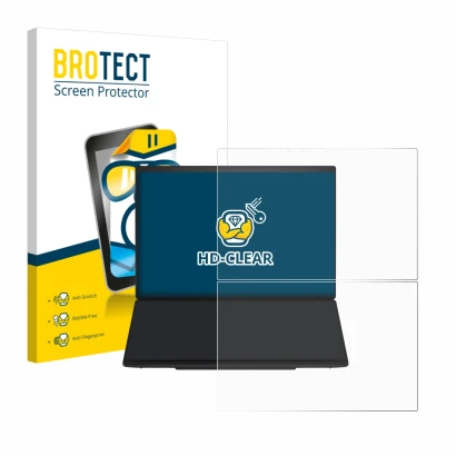 Parte frontale di una confezione del prodotto con il logo del marchio BROTECT. Accanto è raffigurato il dispositivo ASUS ZenBo