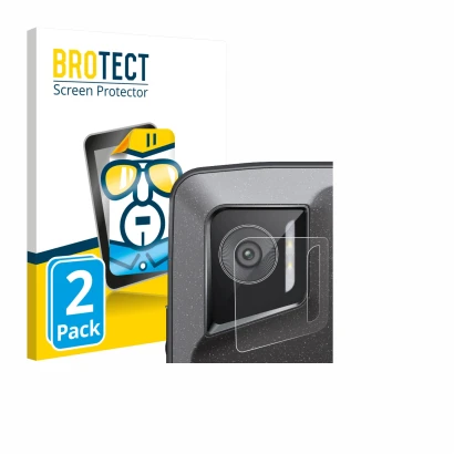 Parte frontale di una confezione del prodotto con il logo del marchio BROTECT. Accanto è raffigurato il dispositivo Crosscall