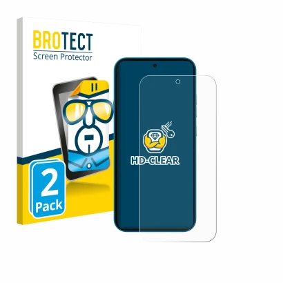 Parte frontale di una confezione del prodotto con il logo del marchio BROTECT. Accanto è raffigurato il dispositivo Nothing Ph