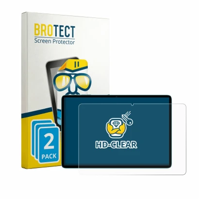 Parte frontale di una confezione del prodotto con il logo del marchio BROTECT. Accanto è raffigurato il dispositivo Teclast P3