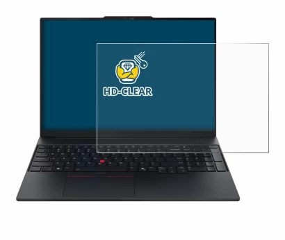 Immagine del dispositivo Lenovo ThinkPad E16 Gen 4 con un'ampia varietà di protezioni per lo schermo.