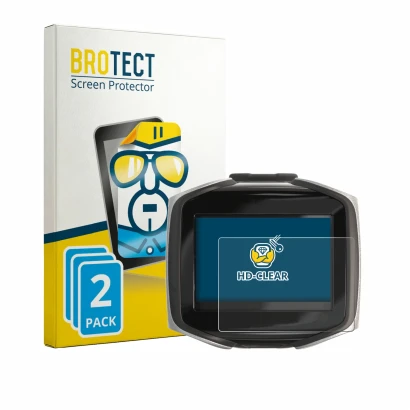 Parte frontale di una confezione del prodotto con il logo del marchio BROTECT. Accanto è raffigurato il dispositivo Mares Quad