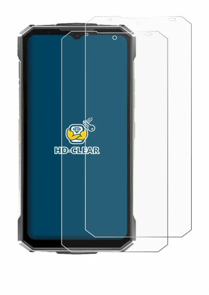 Immagine del dispositivo Doogee Fire 7 Ultra con un'ampia varietà di protezioni per lo schermo.