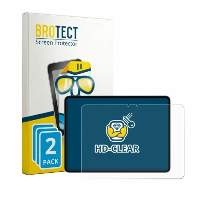 Parte frontale di una confezione del prodotto con il logo del marchio BROTECT. Accanto è raffigurato il dispositivo Oppo Pad 5