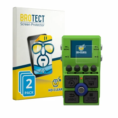 Parte frontale di una confezione del prodotto con il logo del marchio BROTECT. Accanto è raffigurato il dispositivo Zoom MS-90