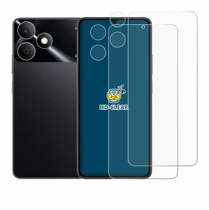 Immagine del dispositivo realme Note 80 (Fronte+Fotocamera) con un'ampia varietà di protezioni per lo schermo.