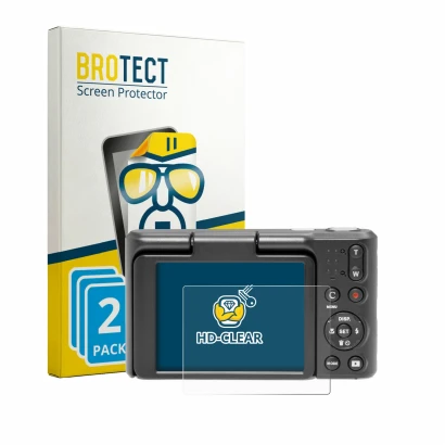 Parte frontale di una confezione del prodotto con il logo del marchio BROTECT. Accanto è raffigurato il dispositivo Kodak Pixp