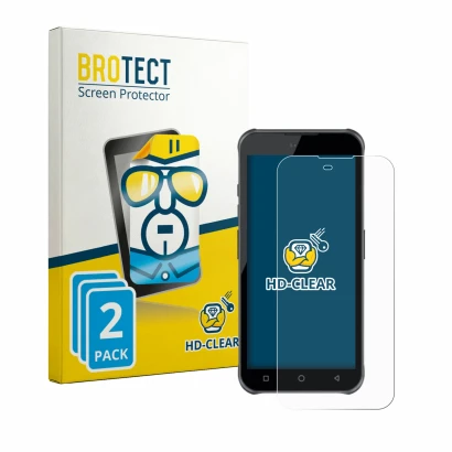 Parte frontale di una confezione del prodotto con il logo del marchio BROTECT. Accanto è raffigurato il dispositivo Bluebird V