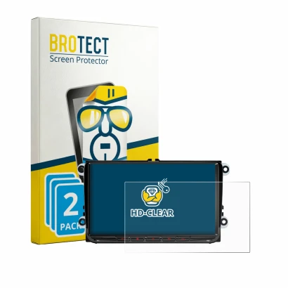 Parte frontale di una confezione del prodotto con il logo del marchio BROTECT. Accanto è raffigurato il dispositivo Xtrons ID9