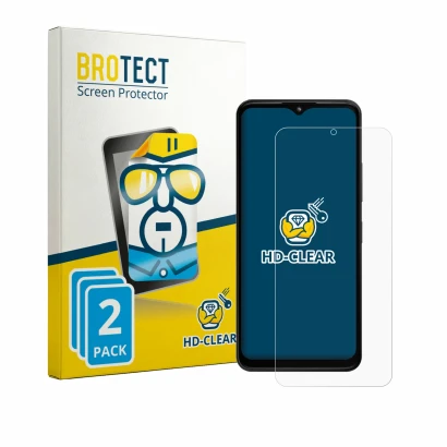 Parte frontale di una confezione del prodotto con il logo del marchio BROTECT. Accanto è raffigurato il dispositivo HMD Arc co