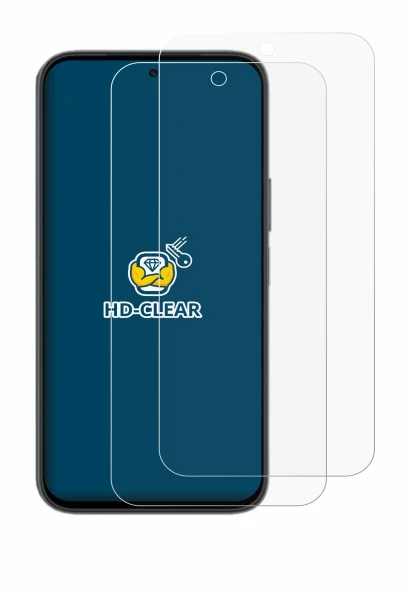 Immagine del dispositivo Honor X6e con un'ampia varietà di protezioni per lo schermo.