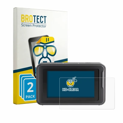 Parte frontale di una confezione del prodotto con il logo del marchio BROTECT. Accanto è raffigurato il dispositivo Creality P