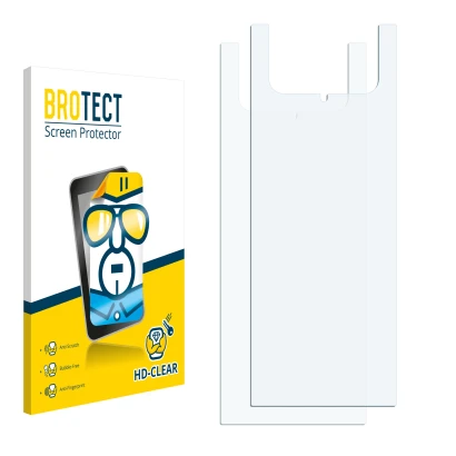 Parte frontale di una confezione del prodotto con il logo del marchio BROTECT. Accanto si trova la protezione per lo schermo c