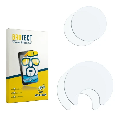Parte frontale di una confezione del prodotto con il logo del marchio BROTECT. Accanto si trova la protezione per lo schermo c