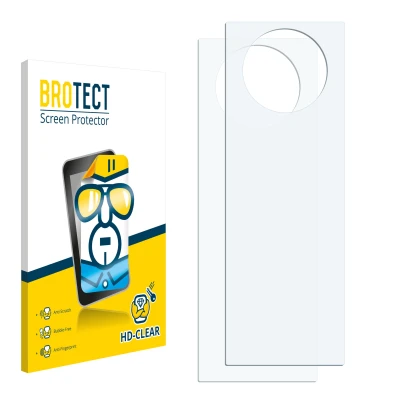 Parte frontale di una confezione del prodotto con il logo del marchio BROTECT. Accanto si trova la protezione per lo schermo c