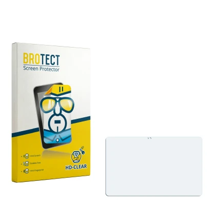 Parte frontale di una confezione del prodotto con il logo del marchio BROTECT. Accanto si trova la protezione per lo schermo c