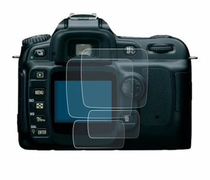 Immagine del dispositivo Nikon D50 con un'ampia varietà di protezioni per lo schermo.