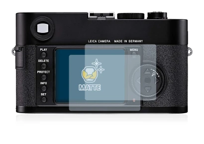 Immagine del dispositivo Leica M8 con un'ampia varietà di protezioni per lo schermo.