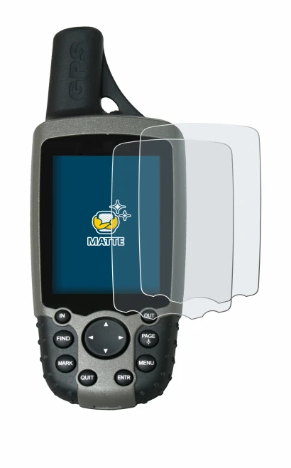 Immagine del dispositivo Garmin GPSMAP 60CSx con un'ampia varietà di protezioni per lo schermo.