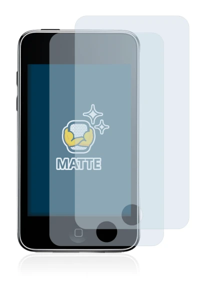 Immagine del dispositivo Apple iPod Touch (2a Gen.) con un'ampia varietà di protezioni per lo schermo.