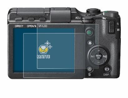 Immagine del dispositivo Ricoh GXR con un'ampia varietà di protezioni per lo schermo.