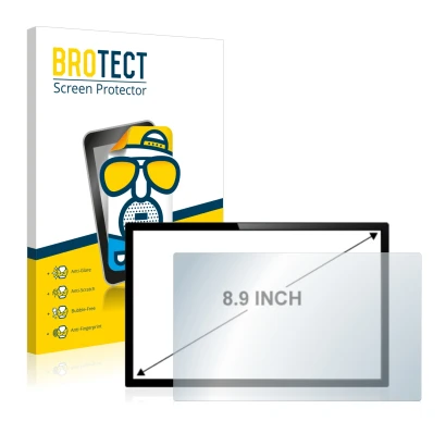 Parte frontale di una confezione del prodotto con il logo del marchio BROTECT. Accanto è raffigurato il dispositivo con la rel