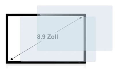 Immagine del dispositivo con un'ampia varietà di protezioni per lo schermo.