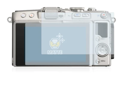 Immagine del dispositivo Olympus PEN Lite E-PL5 con un'ampia varietà di protezioni per lo schermo.