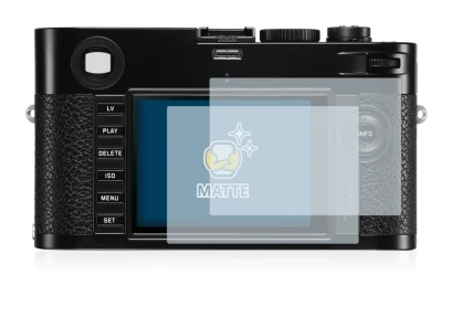 Immagine del dispositivo Leica M (Typ 240) con un'ampia varietà di protezioni per lo schermo.