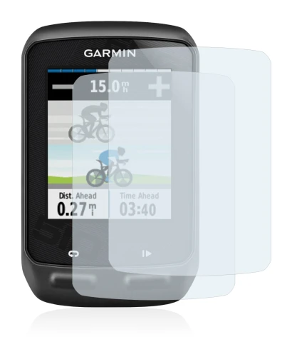 Immagine del dispositivo Garmin Edge 510 con un'ampia varietà di protezioni per lo schermo.