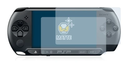 Immagine del dispositivo Sony PSP 1004 con un'ampia varietà di protezioni per lo schermo.