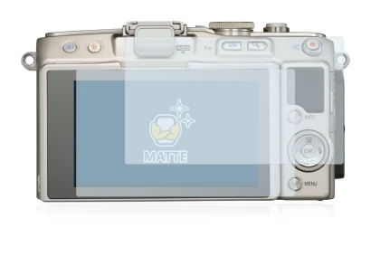 Immagine del dispositivo Olympus PEN E-PL6 con un'ampia varietà di protezioni per lo schermo.