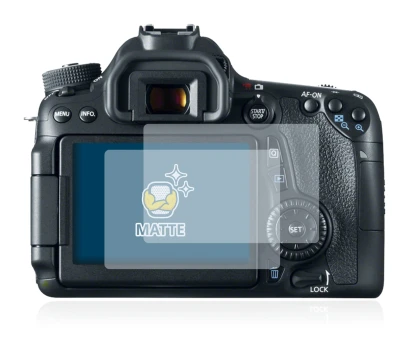 Immagine del dispositivo Canon EOS 70D con un'ampia varietà di protezioni per lo schermo.