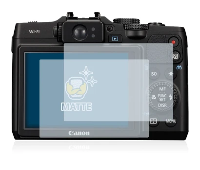Immagine del dispositivo Canon PowerShot G16 con un'ampia varietà di protezioni per lo schermo.